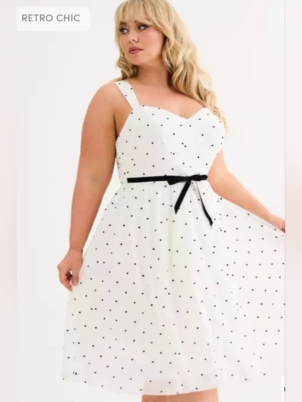 Torrid x RetroChic Polka Dot Tie-Waist Dress